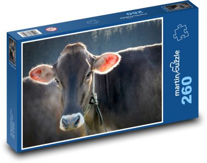Krava - dobytok, farma - Puzzle 260 dielikov, rozmer 41x28,7 cm