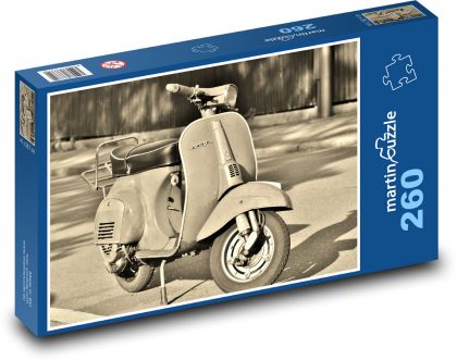 Vespa - motorcycle, means of transport - Puzzle 260 pieces, size 41x28.7 cm 