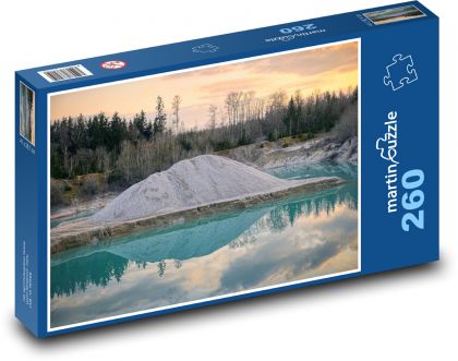 Šterkovna - jazero, západ slnka - Puzzle 260 dielikov, rozmer 41x28,7 cm