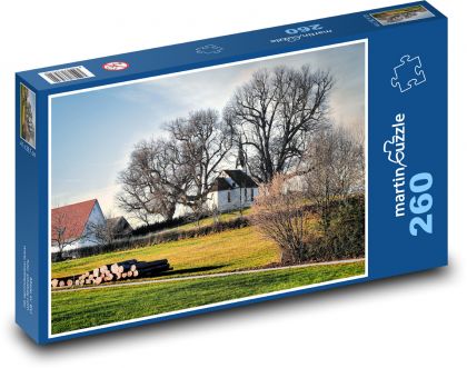 Polia - stromy, dediny - Puzzle 260 dielikov, rozmer 41x28,7 cm