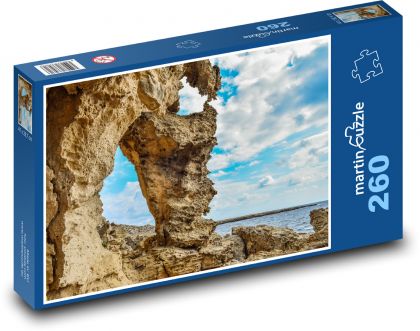 Cyprus - krajina, skaly - Puzzle 260 dielikov, rozmer 41x28,7 cm