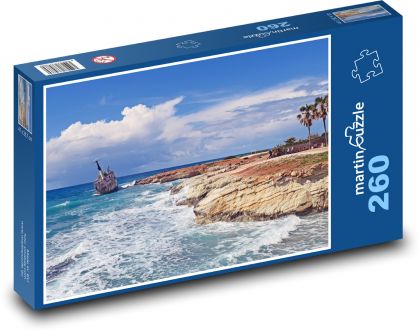 Rocky coast - sea, waves - Puzzle 260 pieces, size 41x28.7 cm 