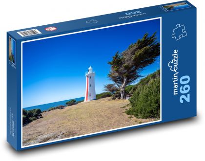 Leuchtturm - Küste, Bäume - Puzzle - 260 Teile
