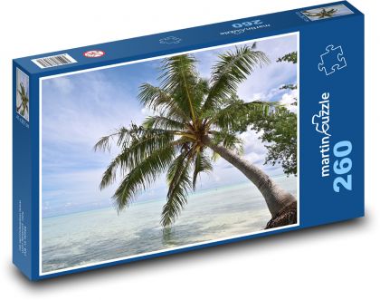 Tropický ostrov - Bora Bora, oceán - puzzle 260 dílků