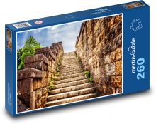 Schody - murowane, drogowe Puzzle 260 elementów - 41x28,7 cm
