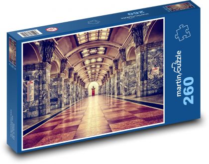 Železničná stanica - metro, vlaková stanica - Puzzle 260 dielikov, rozmer 41x28,7 cm