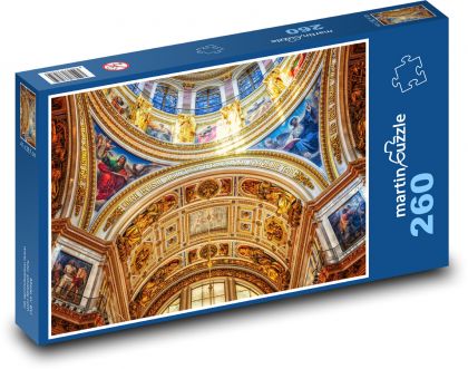 Katedrála svatého Izáka - kostel, architektura - Puzzle 260 dílků, rozměr 41x28,7 cm
