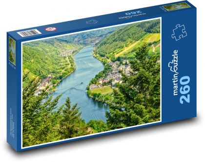 Řeka Mosela - Německo, příroda - Puzzle 260 dílků, rozměr 41x28,7 cm