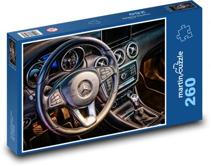 Přístrojová deska - Mecedez Benz, auto - Puzzle 260 dílků, rozměr 41x28,7 cm