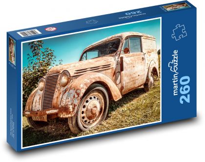 Auto - opustené, staré - Puzzle 260 dielikov, rozmer 41x28,7 cm