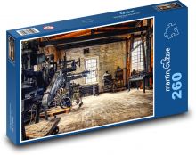 Retro dílna - továrna, výroba Puzzle 260 dílků - 41 x 28,7 cm