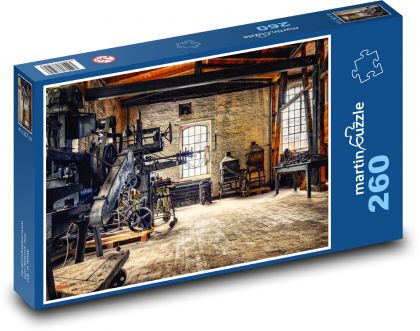 Retro-Werkstatt - Fabrik, Produktion - Puzzle - 260 Teile