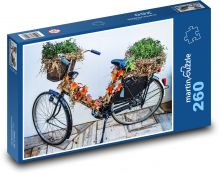 Bicycle - herbal basket, decoration Puzzle 260 pieces - 41 x 28.7 cm 