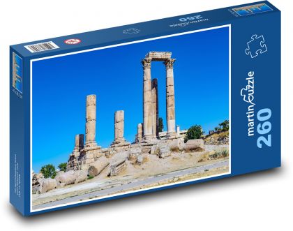 Chrám Herkules - římský chrám, pilíře - Puzzle 260 dílků, rozměr 41x28,7 cm