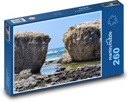Skála - skalnaté pobřeží, moře - Puzzle 260 dílků, rozměr 41x28,7 cm