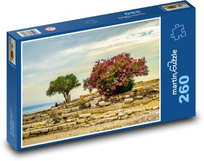 Kypr - krajina, stromy - Puzzle 260 dílků, rozměr 41x28,7 cm