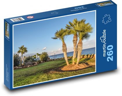 Palm trees - garden by the sea, nature - Puzzle 260 pieces, size 41x28.7 cm 