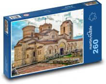 Plaošník - stavba, kostel Puzzle 260 dílků - 41 x 28,7 cm