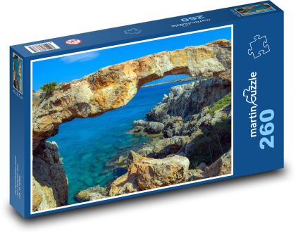 Skała - morze, natura - Puzzle 260 elementów, rozmiar 41x28,7 cm