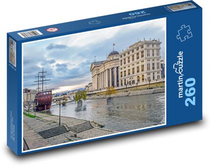 Skopje - Severní Makedonie, město - Puzzle 260 dílků, rozměr 41x28,7 cm