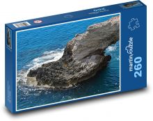 Skala v mori - vlny, erózia Puzzle 260 dielikov - 41 x 28,7 cm 