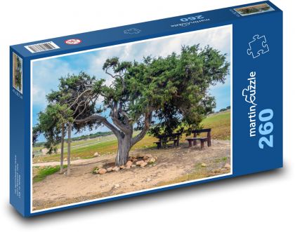 Osamělý strom - Kypr, Cape Greco - Puzzle 260 dílků, rozměr 41x28,7 cm