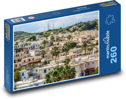Cyprus - domy, budovy - Puzzle 260 dielikov, rozmer 41x28,7 cm