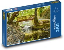 Wooden bridge - river, stream Puzzle 260 pieces - 41 x 28.7 cm 