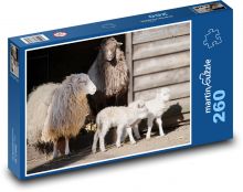 Ovce - hovädzí dobytok, jahňatá Puzzle 260 dielikov - 41 x 28,7 cm 
