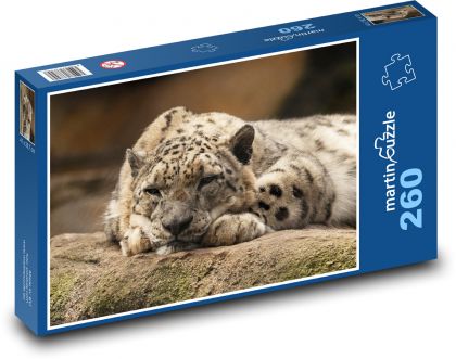 Leopard - divoká kočka, zvíře - Puzzle 260 dílků, rozměr 41x28,7 cm