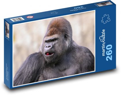 Gorila - opice, primát - Puzzle 260 dílků, rozměr 41x28,7 cm