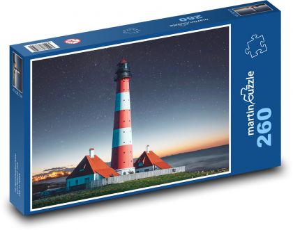 Maják - západ slnka, krajina - Puzzle 260 dielikov, rozmer 41x28,7 cm