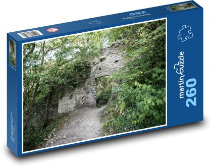 Ruiny - brama, przejście - Puzzle 260 elementów, rozmiar 41x28,7 cm