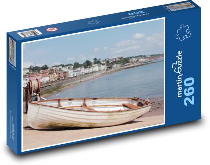 Loď - pobřeží, moře - puzzle 260 dílků
