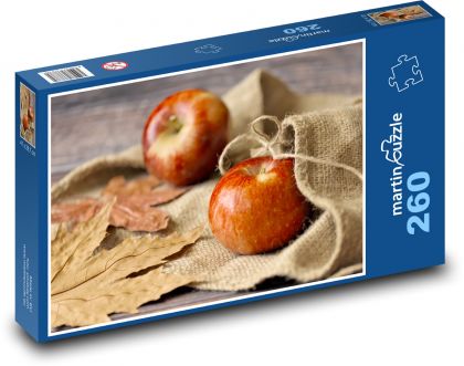 Jablka - podzim, listy - Puzzle 260 dílků, rozměr 41x28,7 cm