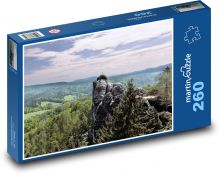 Skała Děčín - krajobraz, panorama Puzzle 260 elementów - 41x28,7 cm