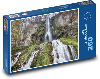 Waterfall in the forest - river, nature - Puzzle 260 pieces, size 41x28.7 cm 