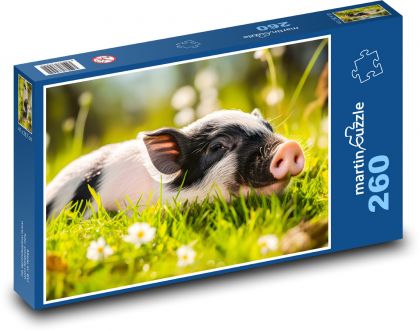 Sele - prasa, pasienky - Puzzle 260 dielikov, rozmer 41x28,7 cm