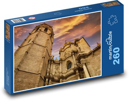 Kościół - katedra, budynek - Puzzle 260 elementów, rozmiar 41x28,7 cm