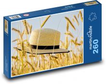 Slaměný klobouk - léto, obilí Puzzle 260 - 41x28,7 cm