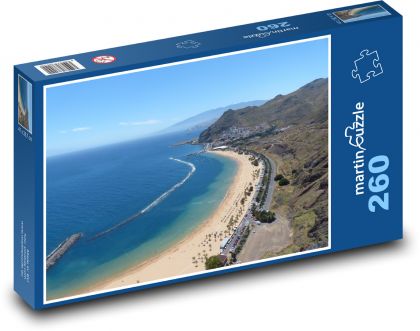 Písečná pláž - moře, voda - puzzle 260 dílků