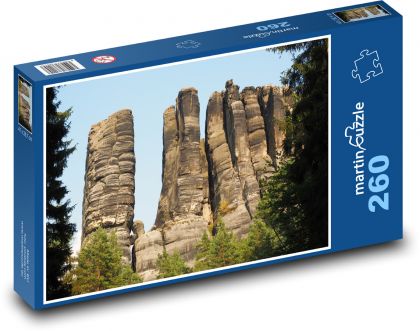 Elbe sandstone - rocks, mountains - Puzzle 260 pieces, size 41x28.7 cm 