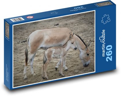 Myš - žriebä, matka - Puzzle 260 dielikov, rozmer 41x28,7 cm