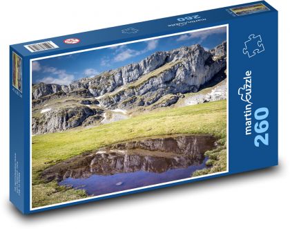 Asturia - jezioro, góry - Puzzle 260 elementów, rozmiar 41x28,7 cm