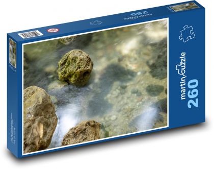 Řeka - pláž, zátoka - puzzle 260 dílků