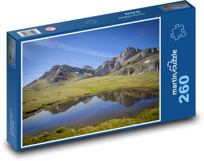 Hory - jazero, príroda - Puzzle 260 dielikov, rozmer 41x28,7 cm