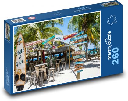 Willemstad - pláž, bar - Puzzle 260 dielikov, rozmer 41x28,7 cm