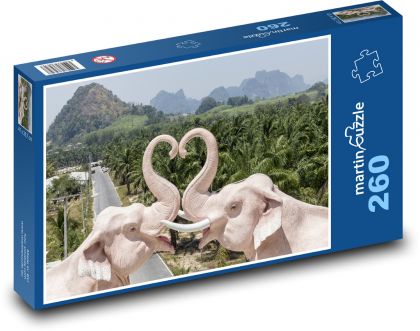 Elephant - landscape, mountain - Puzzle 260 pieces, size 41x28.7 cm 