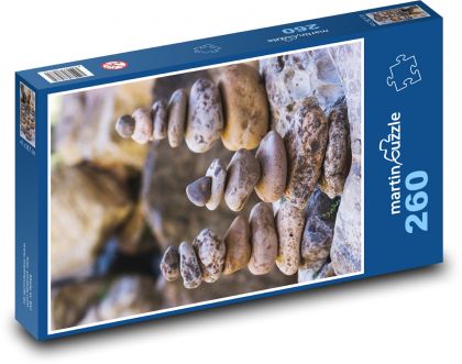 Kamene - pyramída, meditácia - Puzzle 260 dielikov, rozmer 41x28,7 cm
