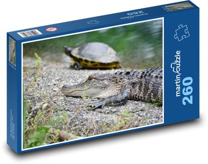 Alligator - Schildkröte, Reptil - Puzzle - 260 Teile